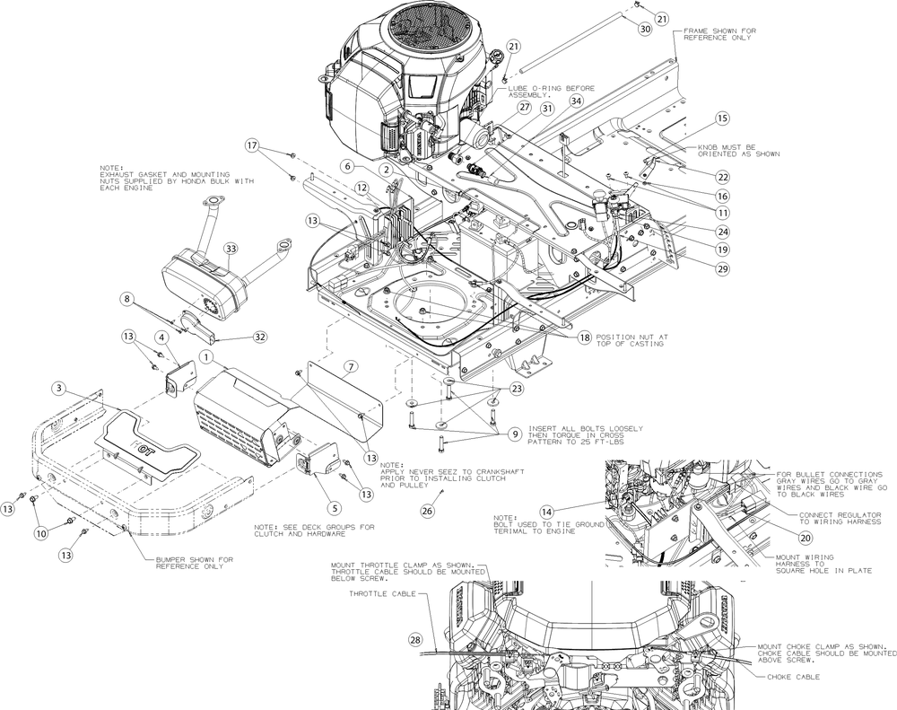 Engine Accessories Diagram and Parts List for RZT-L46 (17AGCACN010)(2016) Cub Cadet Lawn Tractor